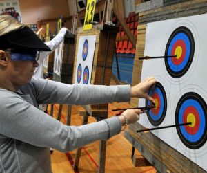 09.03.2014., Pozega - 
Tradicionalno prvenstvo grada Pozege u samostrelu okupilo je najbolje strijelce iz Hrvatske. Natjecanje se odrzava povodom Dana grada.
Photo: Dusko Mirkovic/Pixsell