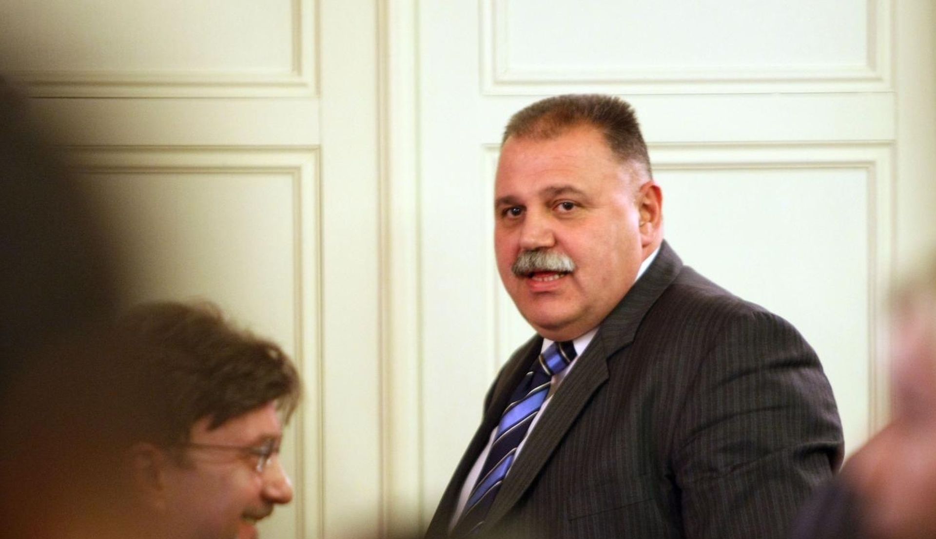 25.02.2009., Zagreb - Mladen Vedris i Ivan Suker na konferenciji za tisak nakon sastanka u vezi antirecesijskog programa u Vladi.
Photo: Jurica Galoic/24sata