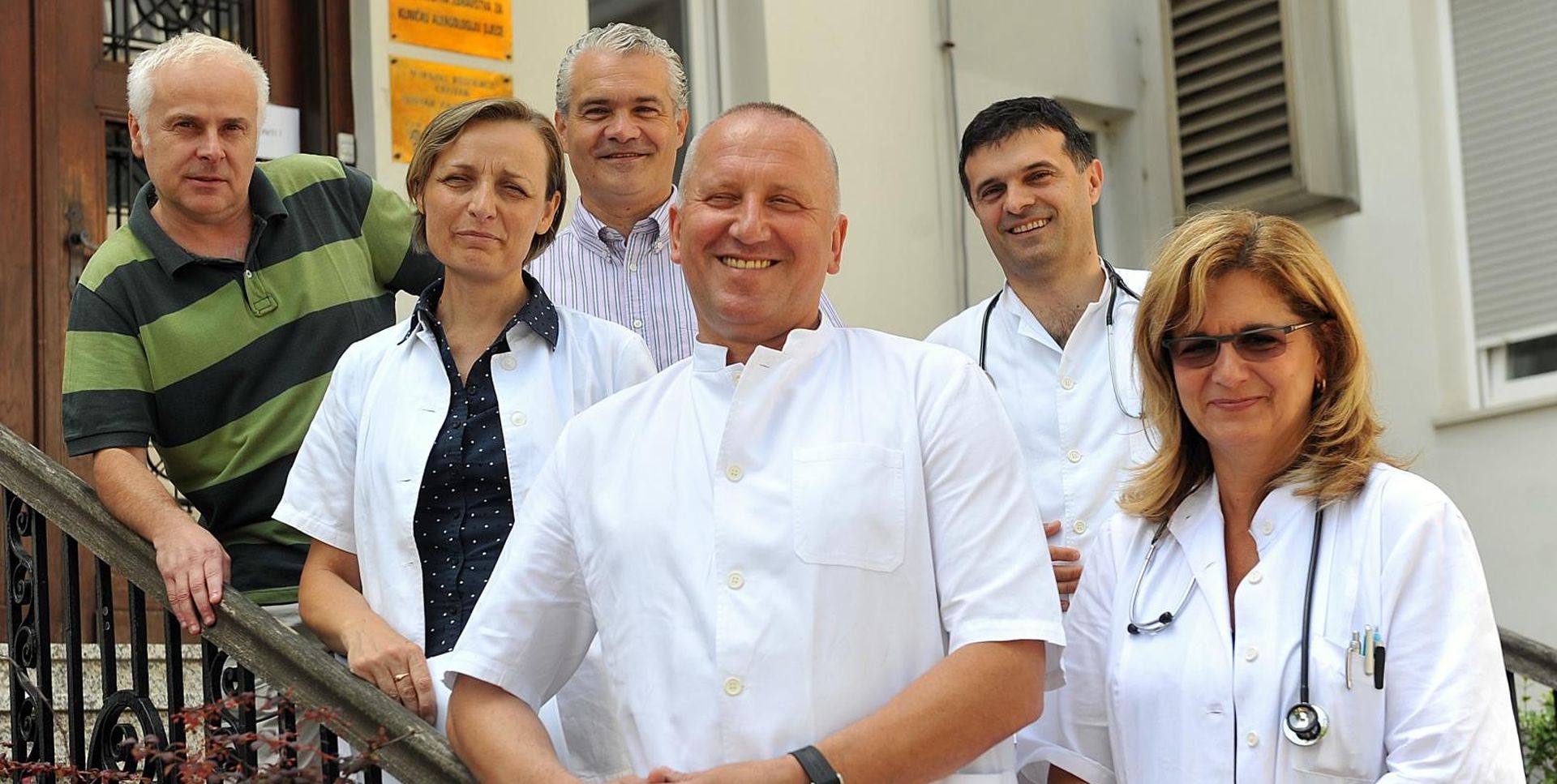 06.07.2011., Djecja bolnica Srebrnjak, Zagreb - Ravnatelj Boro Nogalo i lijecnici Djecje bolnice Srebrnjak Mirjana Turkelj, Damir Erceg, Lana Bukovac Tambic, Miroslav Harjacek i Davor Plavec. 
Photo: Goran Stanzl/PIXSELL