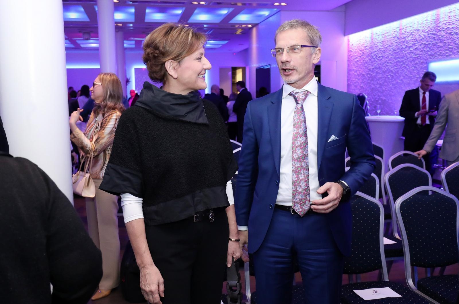 12.12.2019., Zagreb - Matis Absolut Business Lounge. Dodjela nagrada Zagrebacke burze. Martina Dalic, Boris Vujcic. Photo: Sanjin Strukic/PIXSELL