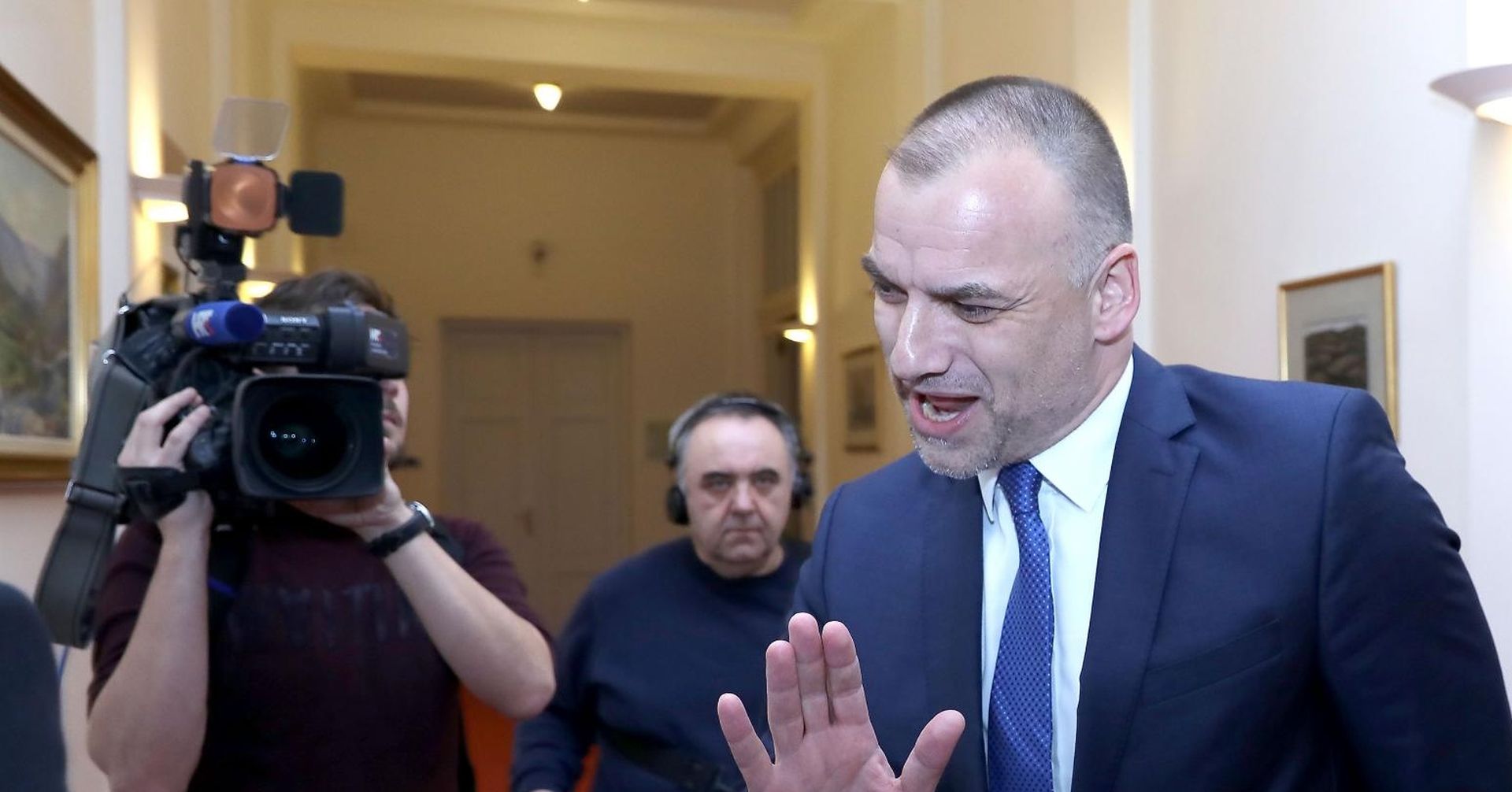 Zagreb: Sjednica Odbora za unutarnju politiku i nacionalnu sigurnost o postupanju SOA-e 15.01.2019., Zagreb - U Saboru je odrzana 47. zatvorena sjednica Odbora za unutarnju politiku i nacionalnu sigurnost na kojoj se raspravljao o postupanju Sigurnosno obavijestajne agencije prema Mati Radeljicu. 
Ravnatelj SOA-e Daniel Markic. Photo: Patrik Macek/PIXSELL