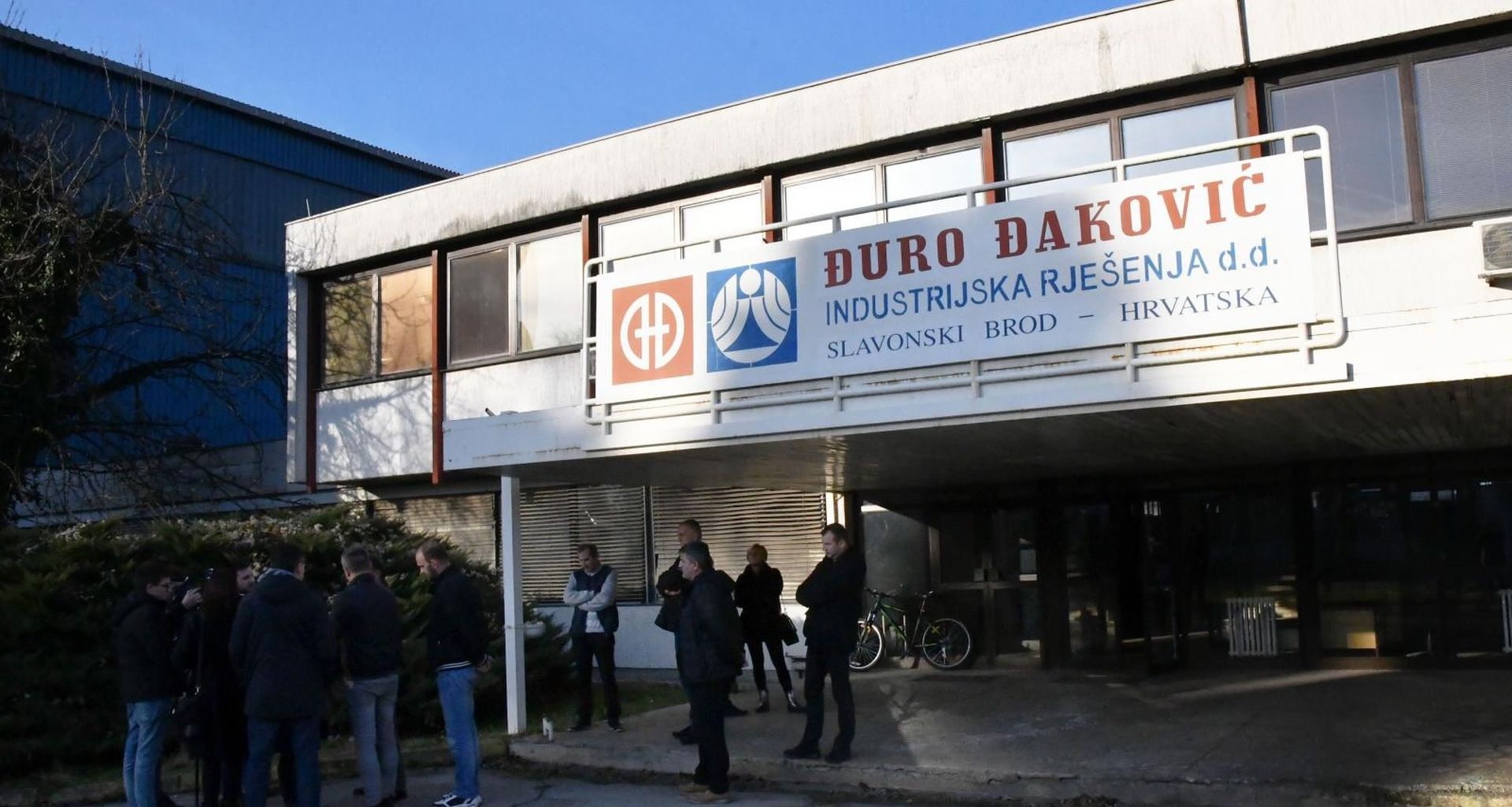 18.12.2019., Slavonski Brod -  Konferencija za medije strajkaskog odbora tvrtke Djuro Djakovic Industrijska rjesenja povodom neisplate placa.
Photo: Ivica Galovic/PIXSELL
