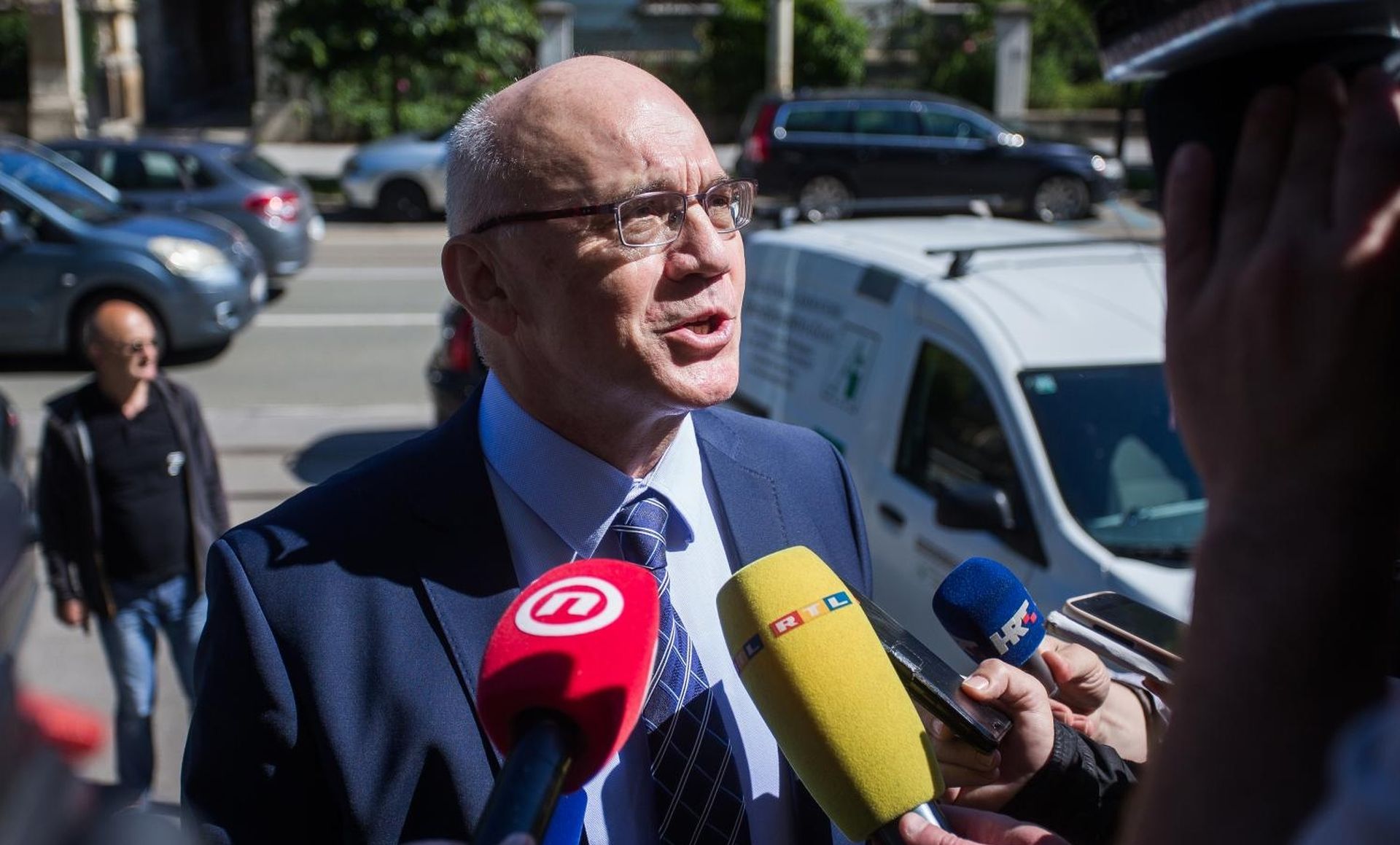 21.05.2019., Osijek - Na Zupanijskom sudu odzana je sjednica Optuznog vijeca kako bi potvrdilo drugu optuznicu protiv Zdravka Mamica i jos seestorice okrivljenika. Odvjetnik Veljko Miljevic Photo: Davor Javorovic/PIXSELL