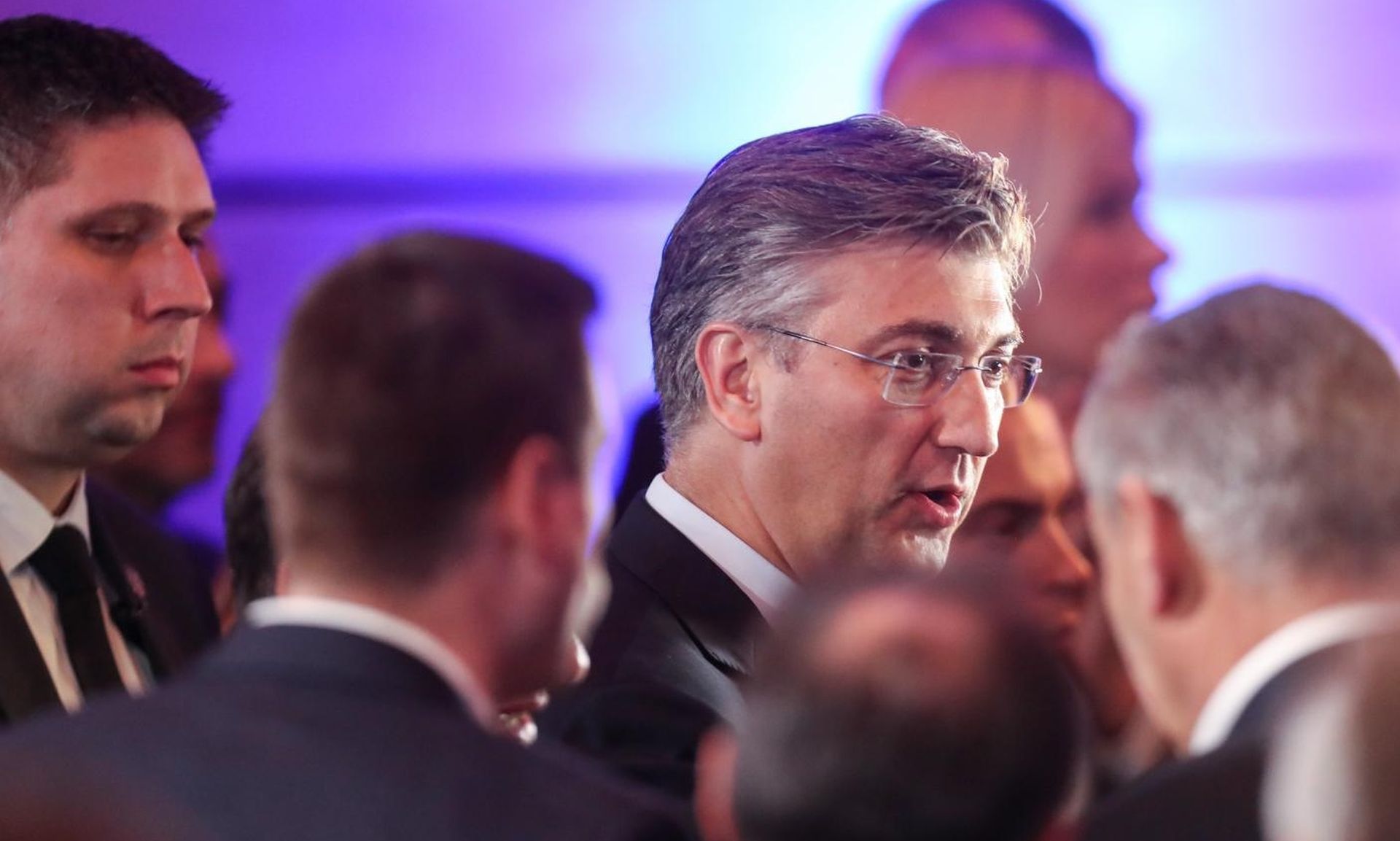 22.12.2019., Zagreb - Izborni stozer predsjednice RH Kolinde Grabar-Kitarovic u City Plazi tijekom cekanja rezultata na izborima za predsjednika Republike Hrvatske. Andrej Plenkovic Photo: Slavko Midzor/PIXSELL