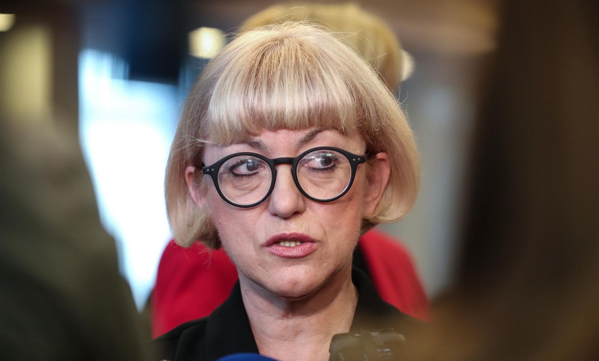 23.09.2019., Zagreb - U organizaciji Ministarstva za demografiju, obitelj, mlade i socijalnu politiku odrzan strucni skup "Nasilje u drustvu- izvor stresa i/ili profesionalan izazov za strucnjake?"
Vesna Bedekovic. 
Photo: Robert Anic/PIXSELL