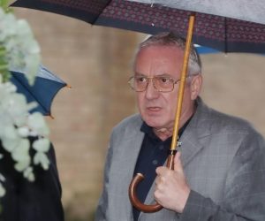 30.07.2014., Mirogoj, Zagreb - Posljednji ispracaj Josipa Rikarda Gumzeja, poznatog modnog kreatora i jednog od utemeljitelja HDZ-a. Stjepan Tudjman. 
Photo: Tomislav Miletic/PIXSELL