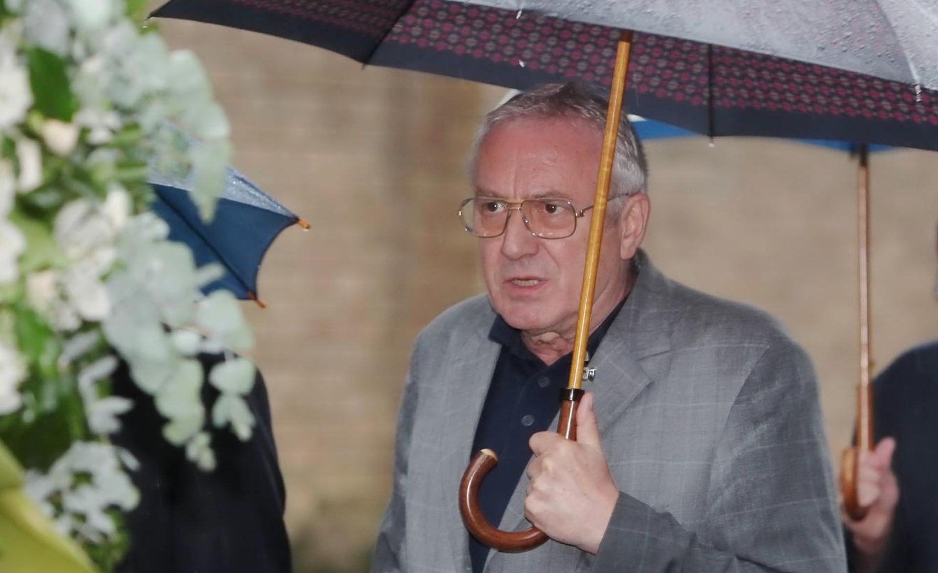 30.07.2014., Mirogoj, Zagreb - Posljednji ispracaj Josipa Rikarda Gumzeja, poznatog modnog kreatora i jednog od utemeljitelja HDZ-a. Stjepan Tudjman. 
Photo: Tomislav Miletic/PIXSELL