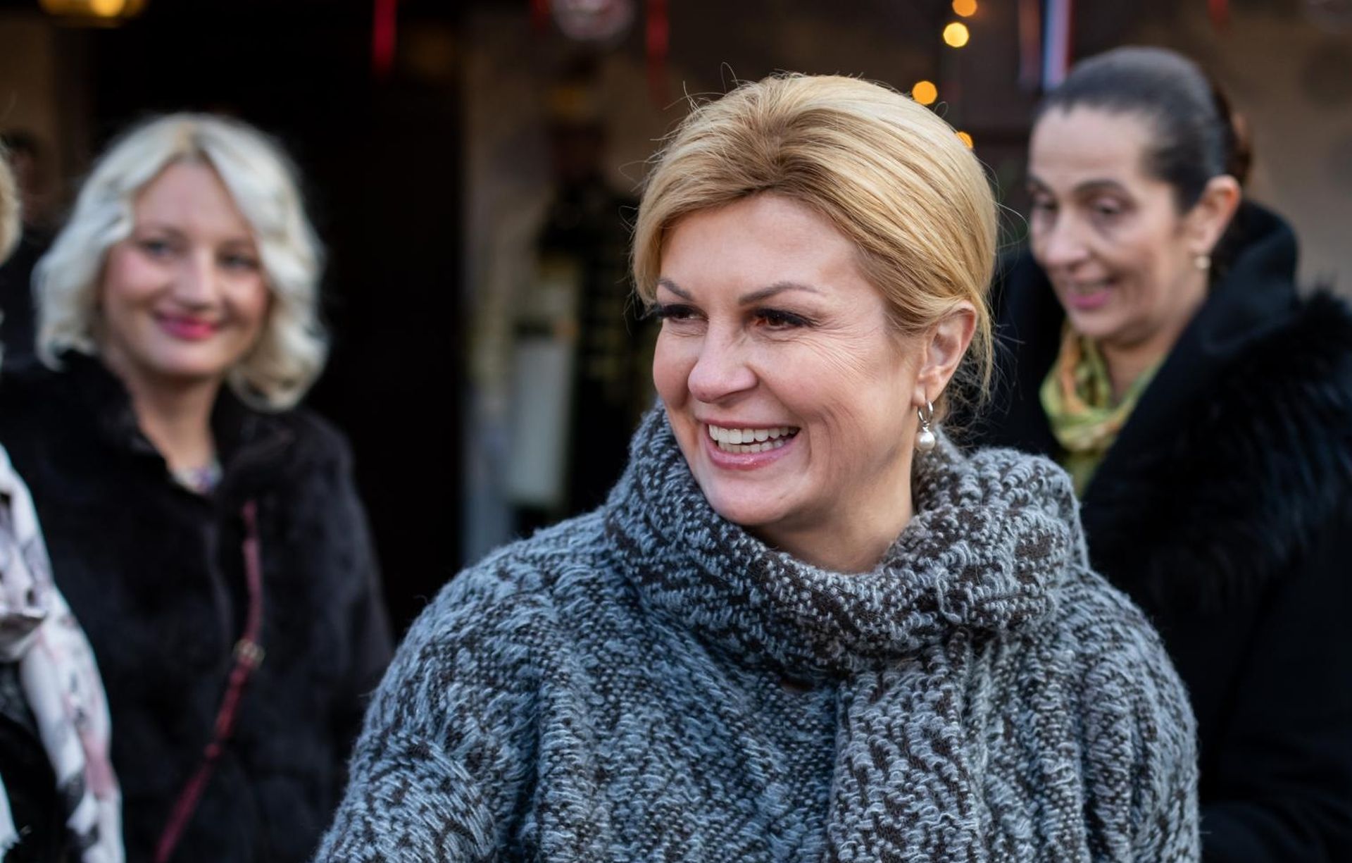 30.11.2019., Zagreb - Svecano otvorenje Adventa na Prekrizju u sklopu manifestacije Advent u Zagrebu. Predsjednica RH Kolinda Grabar-Kitarovic. Photo: Davor Puklavec/PIXSELL