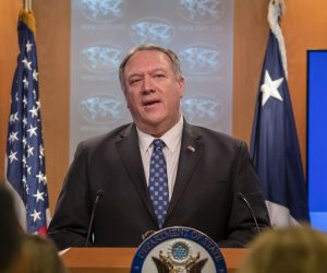 epa08110517 US Secretary of State Mike Pompeo speaks to the news media at the State Department in Washington, DC, USA, 07 January 2020. Pompeo's remarks come during heightened tensions with Iran and reports that he will not run for a Kansas US Senate seat.  EPA/ERIK S. LESSER