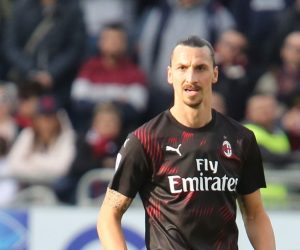 epa08119716 Milan's Zlatan Ibrahimovic in action during the Italian Serie A soccer match between Cagliari Calcio and AC Milan at Sardegna Arena stadium in Cagliari, Italy,11 January 2020.  EPA/FABIO MURRU