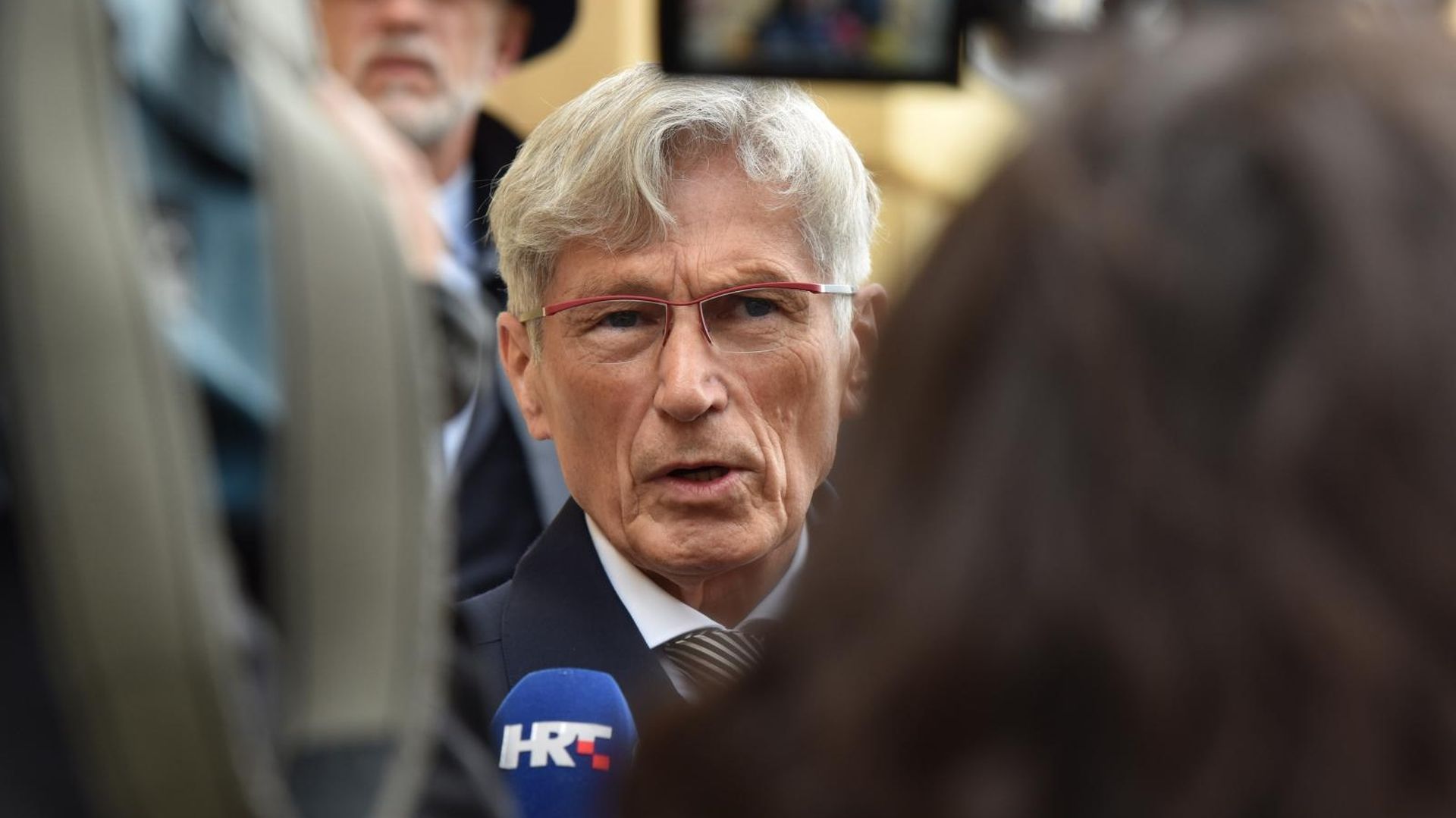 08.03.2019., Sibenik - Tomislav Horvatincic dao  je  izjavu nakon izlaska sa suda gdje su iznesene zavrsne rijeci u sudjenju za pomorsku nesrecu u kojoj je poginuo talijanski bracni par.
Photo: Hrvoje Jelavic/PIXSELL