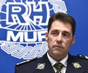 08.04.2019., Zagreb - Zamjenik glavnog ravnatelja policije Josip Celic dao je izjavu za medije povodom mjera osiguranja sluzbenog posjeta predsjednika Drzavnog vijeca NR Kine i sastanka sefova vlada zemalja srednje i istocne Europe, danas u 15 sati u sjedistu MUP-a RH. 
Photo: Davorin Visnjic/PIXSELL