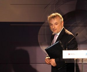 15.10.2013. Tiszaujvaros, Madjarska - Madjarski premijer Viktor Orban i predsjednik Uprave MOL-a Zsoltan Hernadi, za kojim je raspisana Interpolova tjeralica, otvorili su novi pogon butadiena u tvornici Tiszai Vegyi Kombinat. 
Photo: Boris Scitar/Vecernji list/PIXSELL