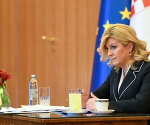 11.01.2020., Zagreb - Sastanak predsjednice RH Kolinde Grabar-Kitarovic s novinarima. Photo: Josip Regovic/PIXSELL/EU2020HR