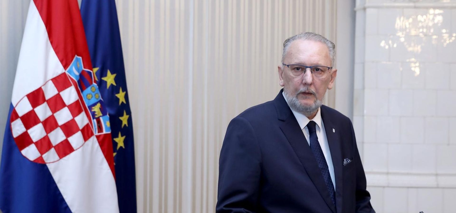 13.01.2020., Zagreb - Ministar unutarnjih poslova Davor Bozinovic komentirao je u Banskim dvorima dogadjanja u Splitu.
Photo: Patrik Macek/PIXSELL