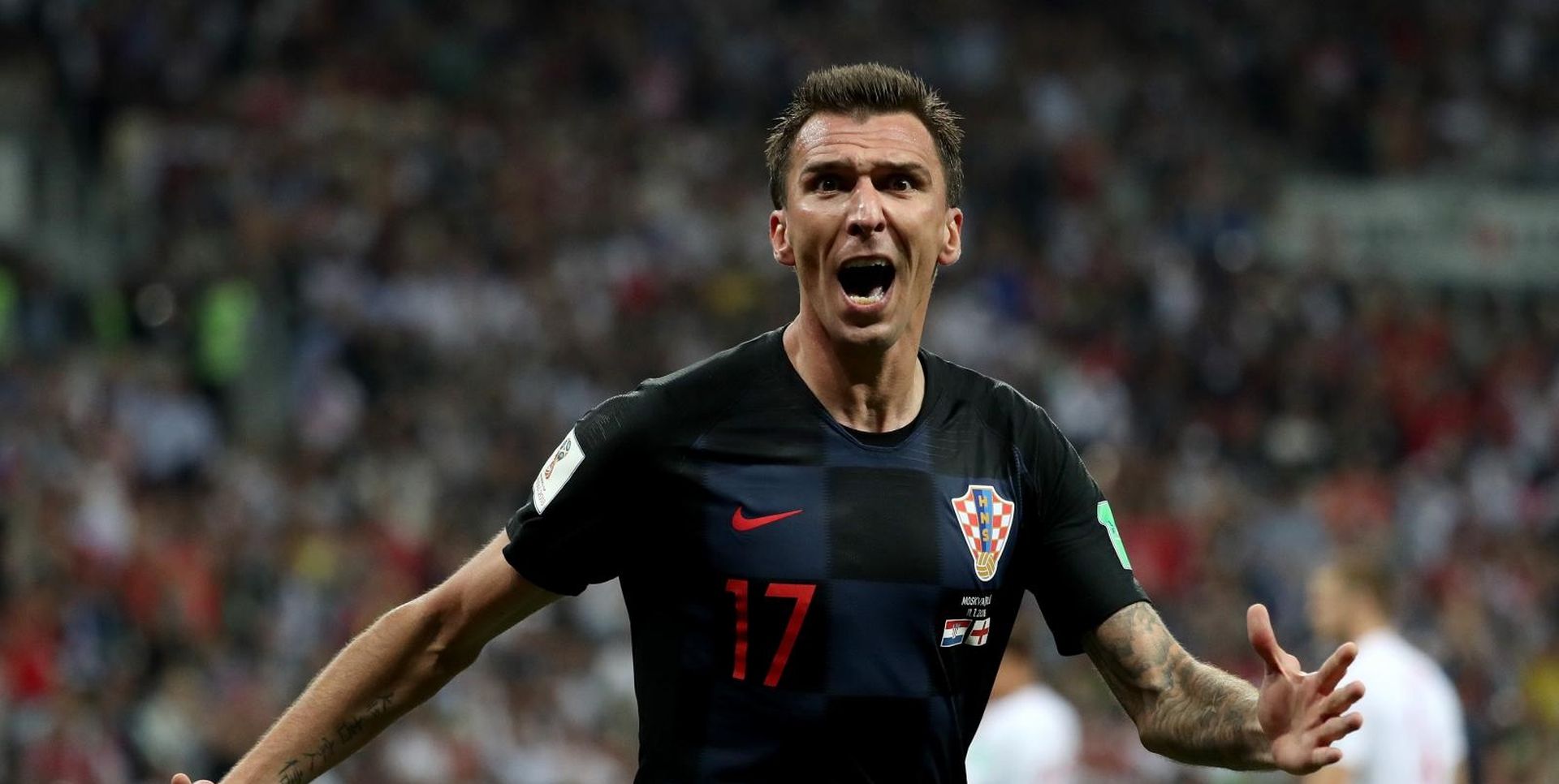 11.07.2018., stadion Luznjiki, Moskva, Rusija - Svjetsko nogometno prvenstvo 2018., polufinale, Hrvatska - Engleska.    Mario Mandzukic.
Photo: Igor Kralj/PIXSELL