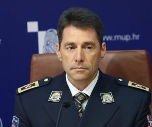14.08.2019., Zagreb - U Amfiteatru Ravnateljstva policije odrzana konferencija za medije povodom zavrsetka sudjelovanja kineskih policijskih sluzbenika u projektu "Sigurna turisticka sezona 2019.". Zamjenik glavnog ravnatelja policije Josip Celic. 
Photo: Marko Prpic/PIXSELL