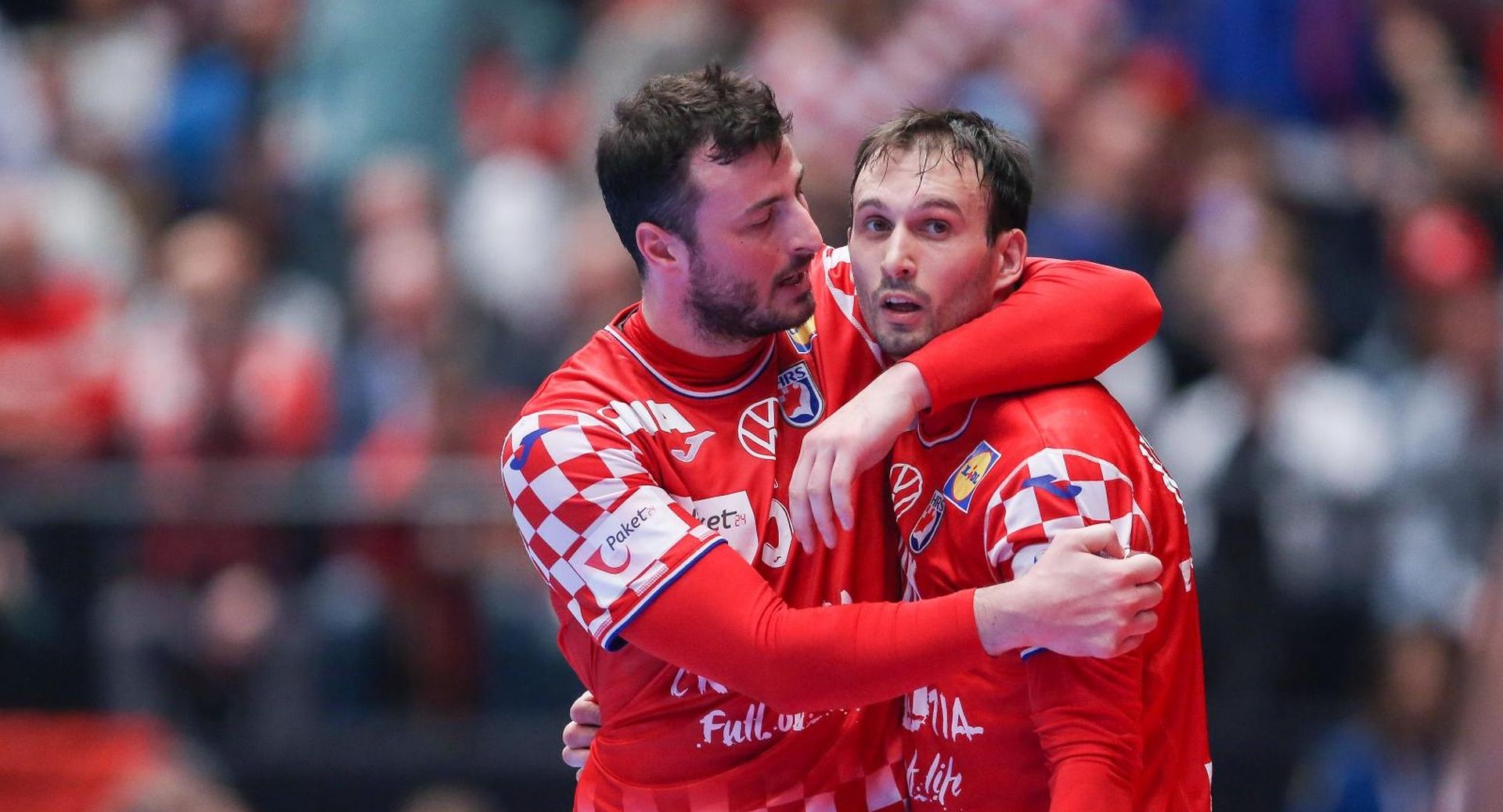 16.01.2020., Wiener Stadthalle, Bec, Austrija - Europsko rukometno prvenstvo, skupina I, 1. kolo, Hrvatska - Austrija. Domagoj Duvnjak, Igor Karacic Photo: Luka Stanzl/PIXSELL
