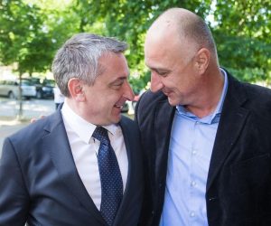 17.05.2018., Osijek - Ministrica znanosti i obrazovanja prof. dr. sc. Blazenka Divjak posjetila je Strojarsko tehnicku skolu Osijek povodom predstavljanja javnog poziva osnivacima za kandidiranje ustanova za strukovno obrazovanje za imenovanje regionalnim centrima kompetentnosti u (pod)sektorima: turizma i ugostiteljstva, strojarstva, elektrotehnike, informacijske i komunikacijske tehnologije, poljoprivrede i zdravstva. Predrag Stromar i Ivan Vrdoljak
Photo: Davor Javorovic/PIXSELL