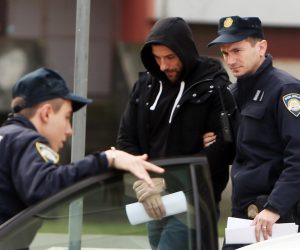 19.01.2020., Karlovac - Andrija Vrhovac 35-godisnji specijalni policajac osumnjicen za pokusaj iznude i nanosenje tjelesnih ozljeda ispitan je na karlovackom Opcinskom sudu.
Photo: Kristina Stedul Fabac/PIXSELL