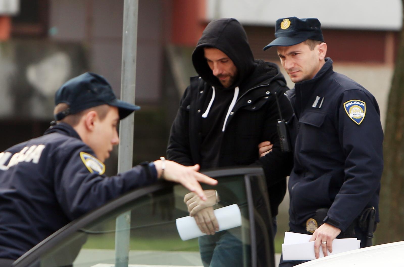19.01.2020., Karlovac - Andrija Vrhovac 35-godisnji specijalni policajac osumnjicen za pokusaj iznude i nanosenje tjelesnih ozljeda ispitan je na karlovackom Opcinskom sudu.
Photo: Kristina Stedul Fabac/PIXSELL