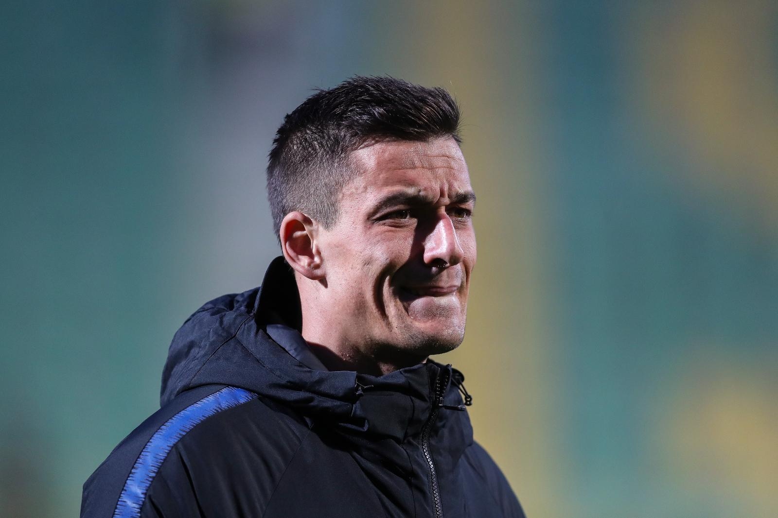19.11.2019., Stadion Aldo Drosina, Pula - Prijateljska nogometna utakmica, Hrvatska - Gruzija. Lovre Kalinic. 
Photo: Luka Stanzl/PIXSELL