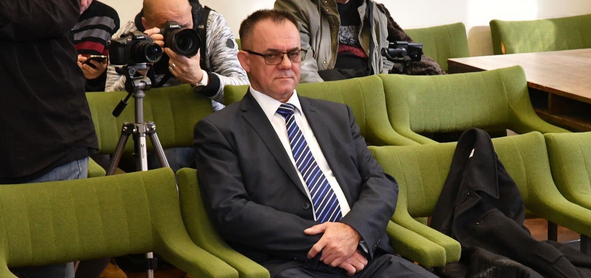 22.01.2020., Slavonski Brod - Na Opcinskom sudu u Slavonskom Brodu izricena je nepravomocna presuda zupanu Pozesko-slavonske zupanije Alojzu Tomasevicu za obiteljsko nasilje.
Photo: Ivica Galovic/PIXSELL