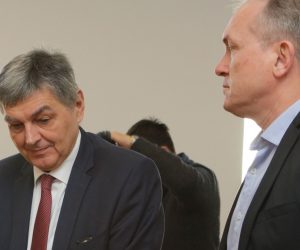 23.01.2020., Osijek - Izricanje presude na Zupanijskom sudu u Osijeku bivsem zupanu Vladimiru Sisljagicu i suradniku Martinu Marolinu za izvlacenje novca iz Zupanije. Photo: Dubravka Petric/PIXSELL