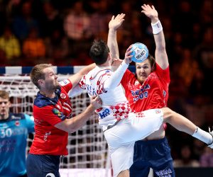 24.01.2020., Tele 2 Arena, Stockholm - Europsko rukometno prvenstvo, pulufinale, Norveska - Hrvatska. Igor Karacic. 
Photo: Luka Stanzl/PIXSELL