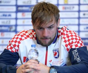 25.01.2018., hotel Westin, Zagreb - Konferencija za medije hrvatske rukometne reprezentacije. 
Luka Cindric. 
Photo: Igor Kralj/PIXSELL