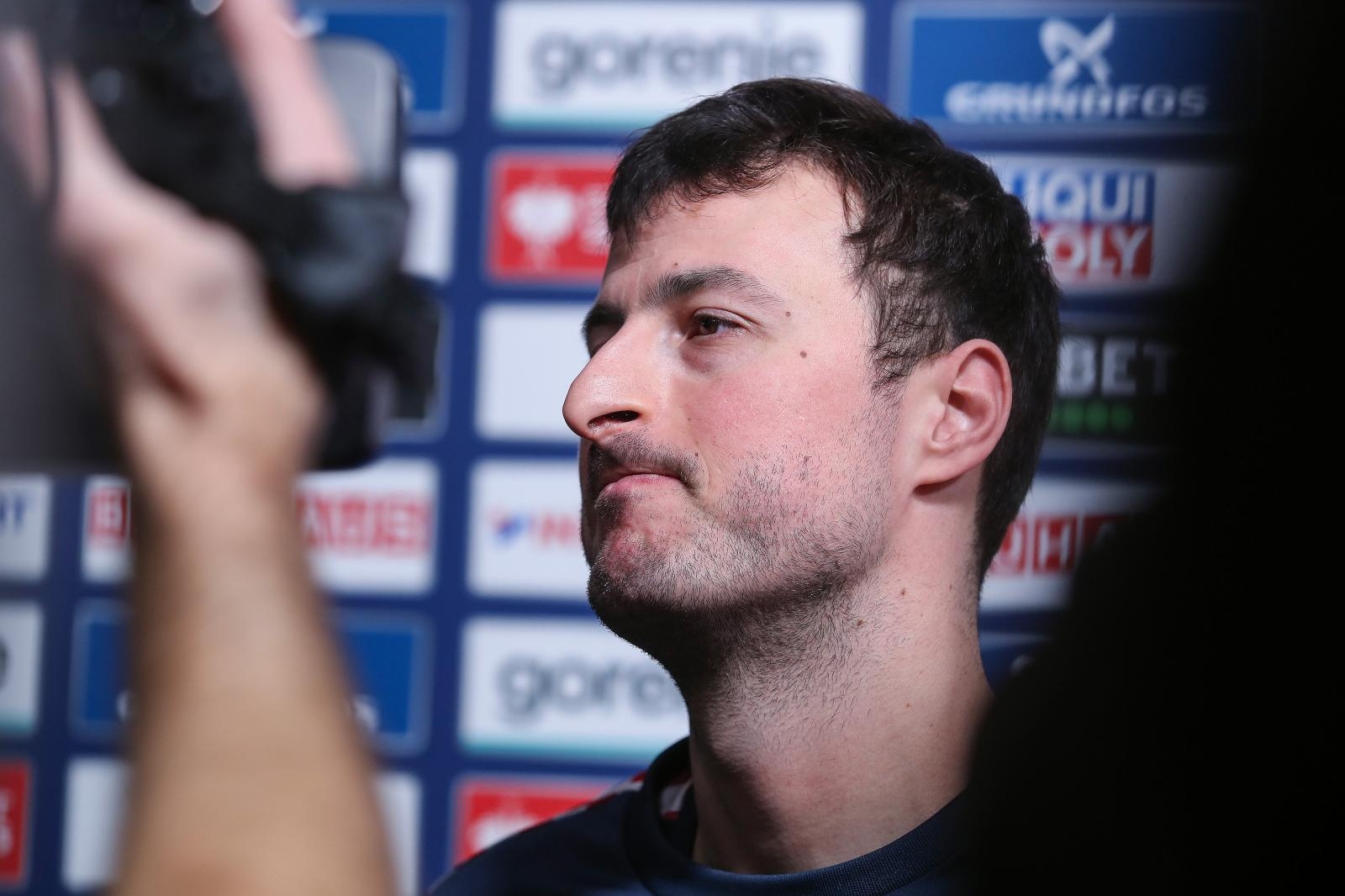 25.01.2020., Tele 2 Arena, Stockholm - Europsko rukometno prvenstvo, izjave za medije i trening Hrvatske rukometne reprezentacije. Domagoj Duvnjak. 
Photo: Luka Stanzl/PIXSELL