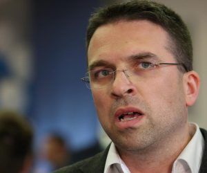 26.05.2019. , Zagreb -  Docek izbornih rezultata u sredisnjici HDZ-a na Trgu zrtava fasizma.Tomislav Sokol. Photo: Marko Prpic/PIXSELL