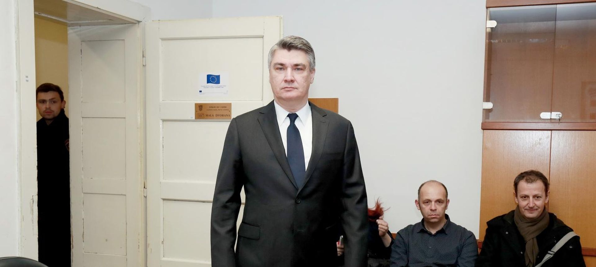27.01.2020., Zagreb - Na Zupanijskom sudu u Zagrebu nastavljeno je sudjenje Tomislavu Sauchi i njegovoj tajnici Sandri Zeljko optuzenima u aferi Dnevnice. Danasnji svjedok u tom slucaju bio je novoizabrani predsjednik RH Zoran Milanovic. Photo: Sanjin Strukic/PIXSELL