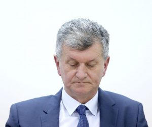 27.01.2020., Zagreb - Ministar zdravstva Milan Kujundzic objavio je na konferenciji za medije da je premijeru dao mandat na raspolaganje. Photo: Patrik Macek/PIXSELL