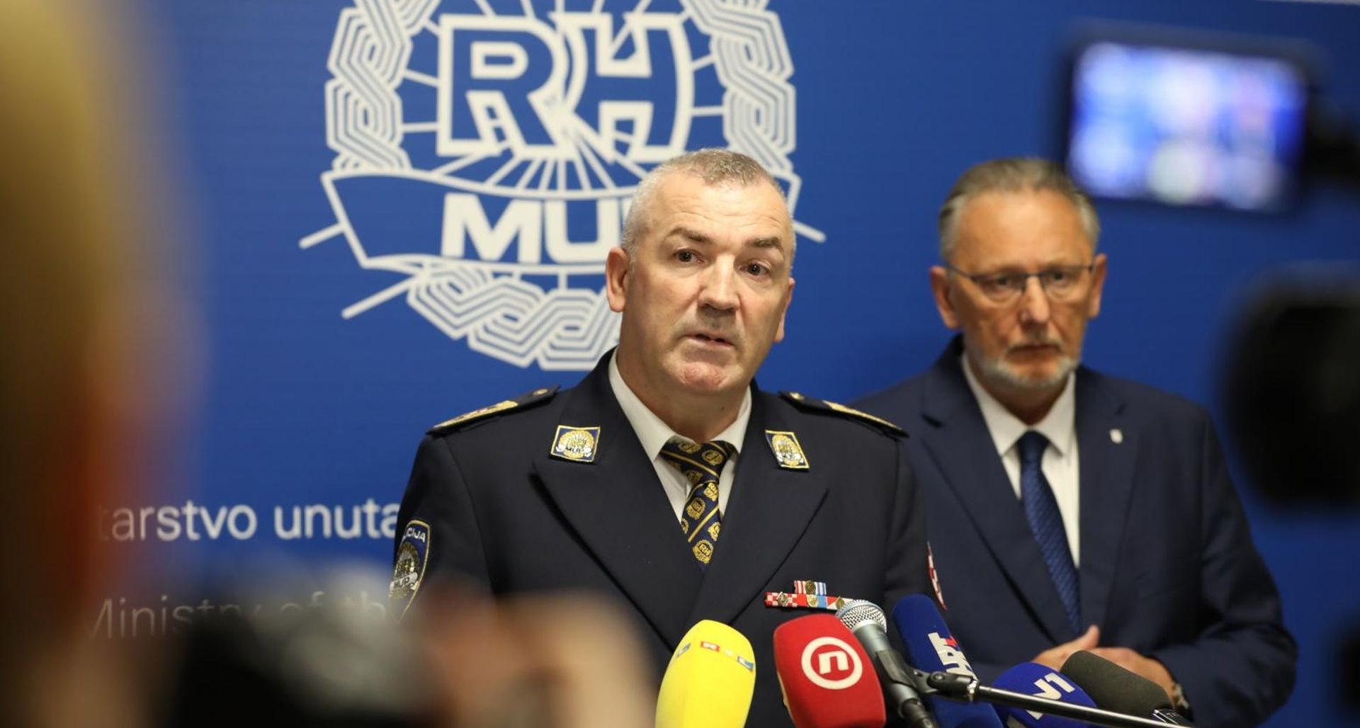 28.10.2019.,Zagreb -  Nakon sto je zamjenik ravnatelja policije Josip Celic podnio ostavku odrzana je izvanredna konferencija za novinare na kojoj su govorili glavni ravnatelj policije Nikola Milina i ministar unutarnjih poslova Davor Bozinovic.
Photo: Jurica Galoic/PIXSELL