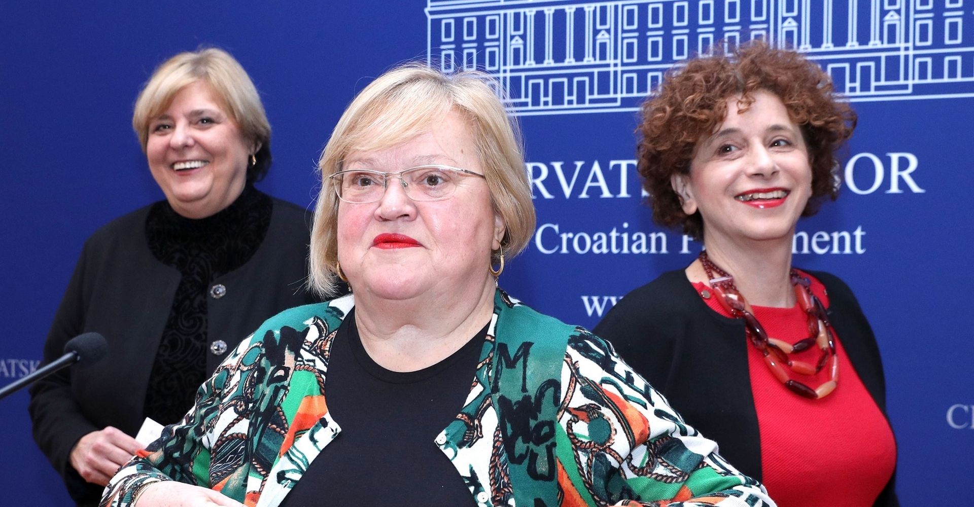 30.01.2020., Zagreb - Na konferenciji za medije  Kluba zastupnika GLAS-a o temi: "Prijedlog GLAS-a za ravnopravno roditeljstvo" govorile su Anka Mrak Taritas, Nada Turina Djuric i Diana Topcic Rosenberg.
Photo: Patrik Macek/PIXSELL