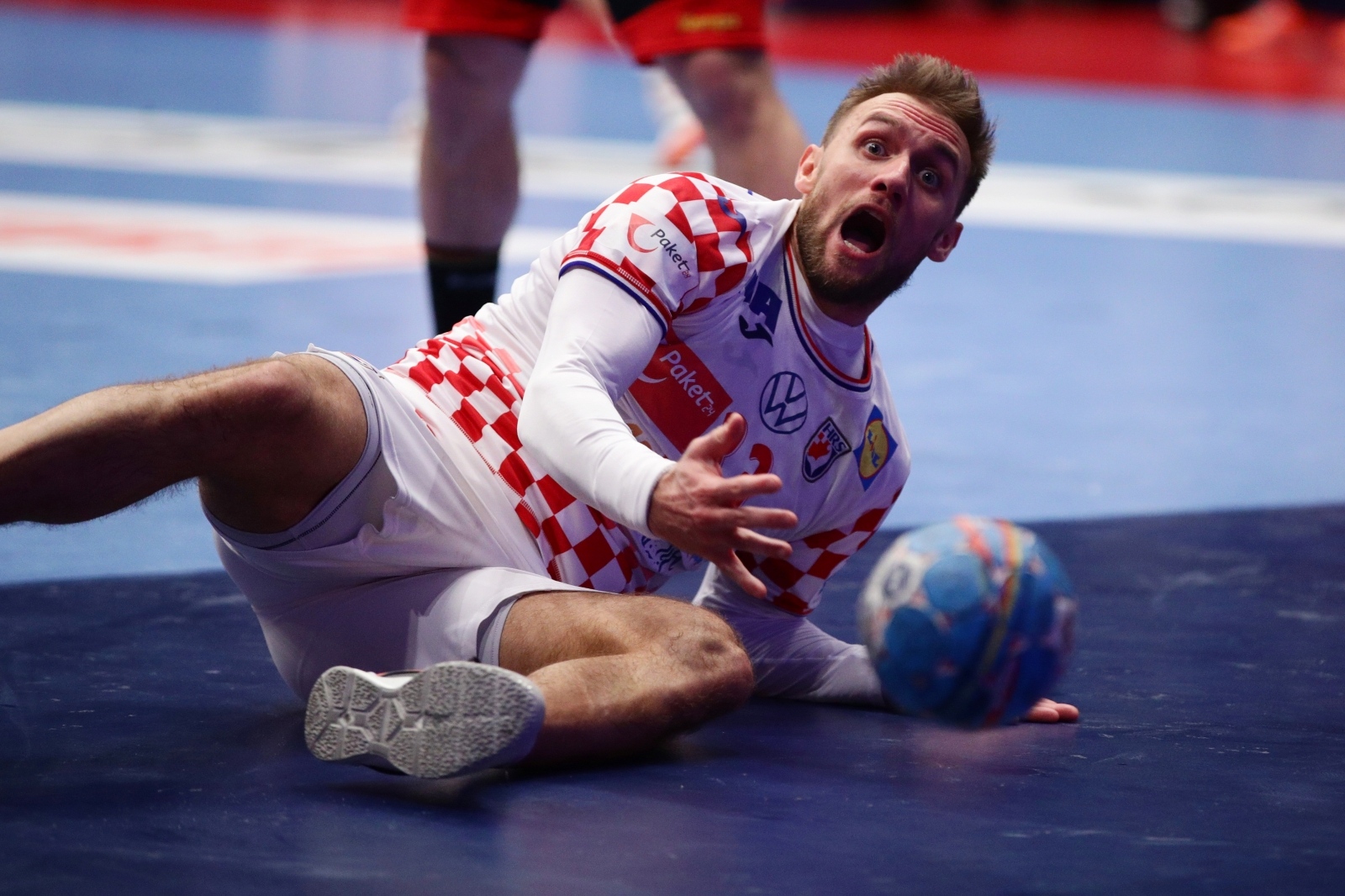 Men's 2020 EHF European Handball Championship - Main Round - Croatia v Germany Handball - Men's 2020 EHF European Handball Championship - Main Round - Croatia v Germany - Wiener Stadthalle, Vienna, Austria - January 18, 2020   Croatia's Luka Cindric reacts   REUTERS/Lisi Niesner LISI NIESNER