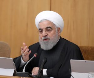 epa08150511 A handout photo made available by the presidential office shows Iranian President Hassan Rouhani speaking during a cabinet meeting in Tehran, Iran, 22 January 2020. Media reported that Rouhani asked EU countries to be faithful to nuclear deal which is more important than car selling tax deal with US.  EPA/PRESIDENT OFFICE HANDOUT  HANDOUT EDITORIAL USE ONLY/NO SALES
