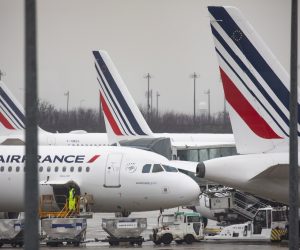 epa08179310 Air France airplanes seen at Roissy Charles de Gaulle airport, outside Paris, France, 30 January 2020. Air France cabin crew unions are calling to halt flights to China in a bid to reduce staff exposure to Coronavirus. Three cases of the Wuhan coronavirus have been identified in France, the Health Ministry announced on 24 January. The coronavirus, called 2019-nCoV, originating from Wuhan, China, has spread to all the 31 provinces of China as well as more than a dozen countries in the world. The outbreak of coronavirus has so far claimed 170 lives and infected more than 8,000 others, according to media reports.  EPA/IAN LANGSDON