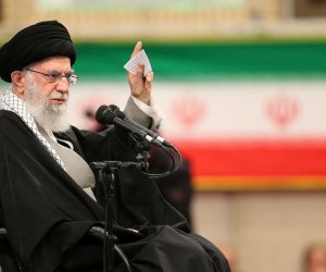 epa08194301 A handout photo made available by the Iranian Supreme Leader office shows Iranian Supreme Leader Ali Khamenei speaking during a ceremony in Tehran, Iran, 05 February 2020. On 05 February Khamenei tweeted that the 'Deal of the Century will die before Trump' does. The comment came after the muslim community universally rejected the US president's peace plan for Israel and Palestine.  EPA/SUPREME LEADER OFFICE HANDOUT  HANDOUT EDITORIAL USE ONLY/NO SALES