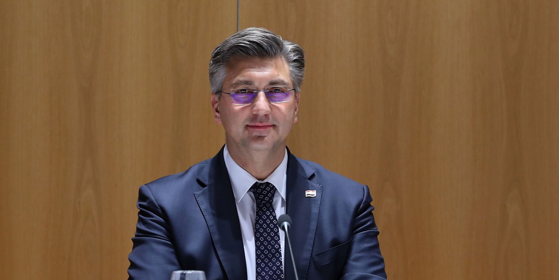 epa08222796 Croatia's Prime Minister Andrej Plenkovic waits before the Informal meeting between the EU and Western Balkans at the European Council headquarters in Brussels, Belgium, 16 February 2020. The leaders from the six Western Balkans countries will join Eu Council Presidents Michel and Eu Commission President von der Leyen with Croatian Prime Minister Plenkovic and High Representative Borrell for an informal meeting to prepare the EU-Western Balkans summit in Zagreb in May 2020.  EPA/ARIS OIKONOMOU / POOL