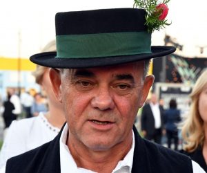 05.09.2019.,Pleternica, Svecana promocija Trga becarca uz snimanje glazbeno-scenskog spektakla Lijepom nasom.Zupan Alojz Tomasevic
Photo: Ivica Galovic/PIXSELL