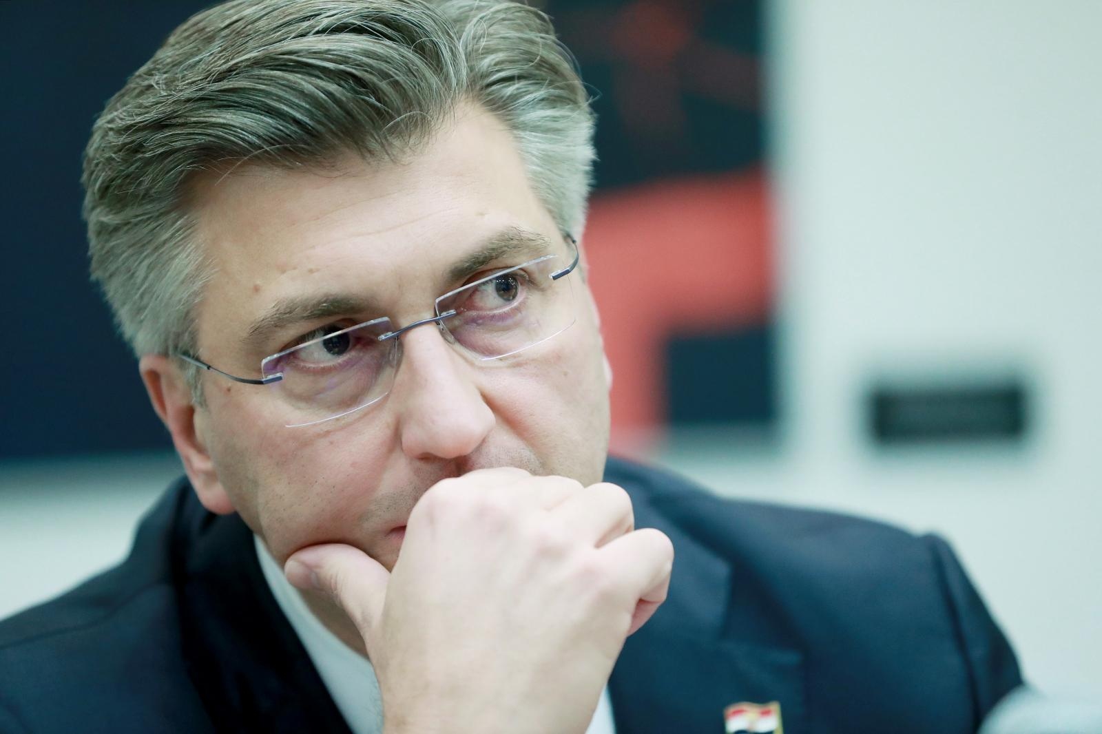06.02.2020., Zagreb - Sredisnjica HDZ-a. Zajednicka sjednica Nacionalnoga vijeca i Predsjednistva HDZ-a. Andrej Plenkovic. Photo: Sanjin Strukic/PIXSELL