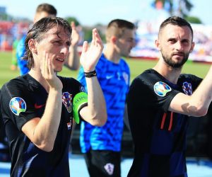 08.06.2019., stadion Gradski vrt, Osijek - Kvalifikacije za Europsko prvenstvo 2020., skupina E, 3. kolo, Hrvatska - Wales. Luka Modric, Marcelo Brozovic. 
Photo: Davor Javorovic/PIXSELL