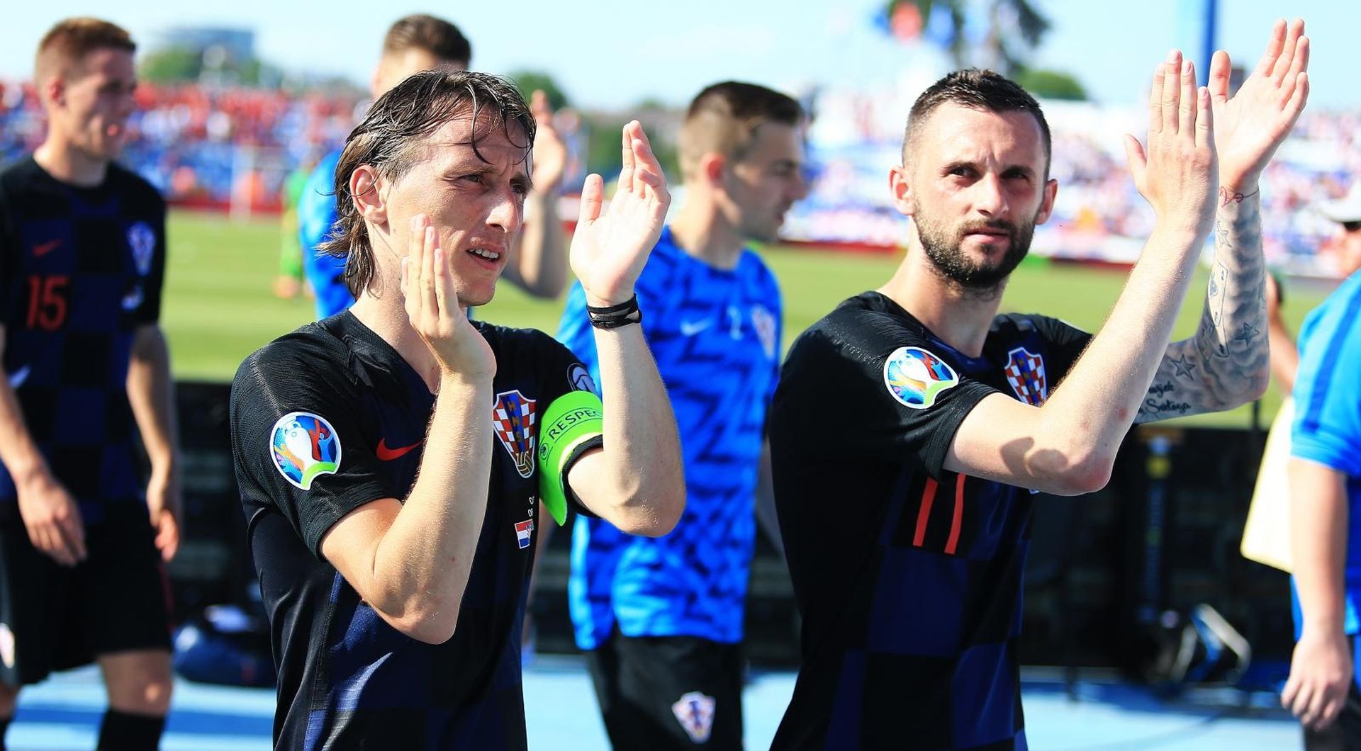 08.06.2019., stadion Gradski vrt, Osijek - Kvalifikacije za Europsko prvenstvo 2020., skupina E, 3. kolo, Hrvatska - Wales. Luka Modric, Marcelo Brozovic. 
Photo: Davor Javorovic/PIXSELL
