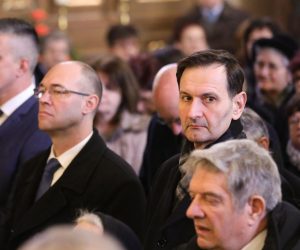 10.02.2020., Krasic - Drzavni duznosnici u Krasicu na obiljezavanju 60. godisnjice smrti blazenoga kardinala Alojzija Stepinca. Miro Kovac 
Photo: Robert Anic/PIXSELL