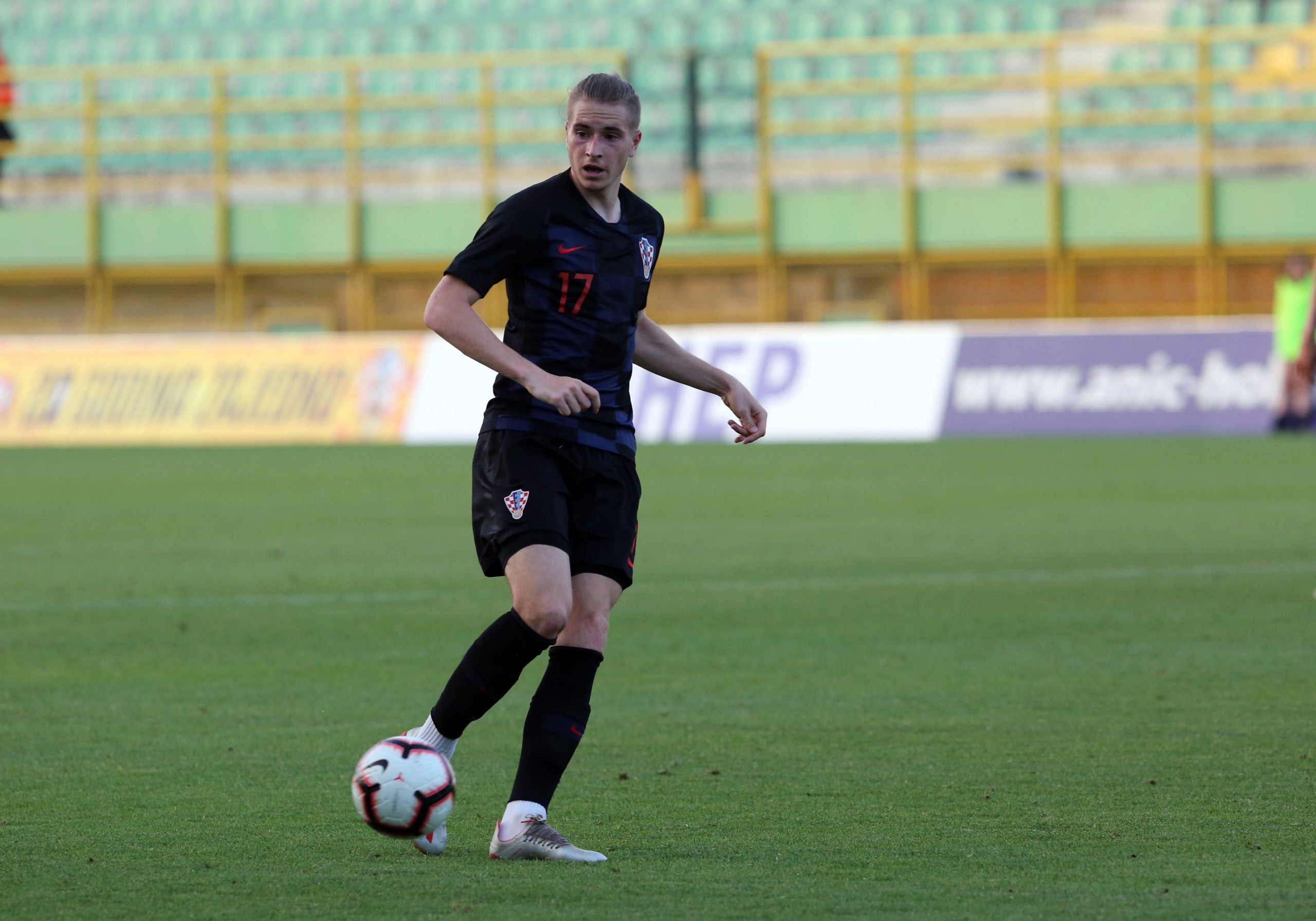 12.06.2019. , Pula - Stadion Aldo Drosina. Prijateljska medjunarodna nogometna utakmica U-21, Hrvatska-Danska. Toma Basic
Photo: Goran Kovacic/PIXSELL