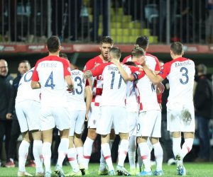 16.11.2019., stadion HNK Rijeka, Rijeka - Kvalifikacije za Europsko prvenstvo, skupina E, 9. kolo, Hrvatska - Slovacka. Slavlje Hrvatske. 
Photo: Nel Pavletic/PIXSELL