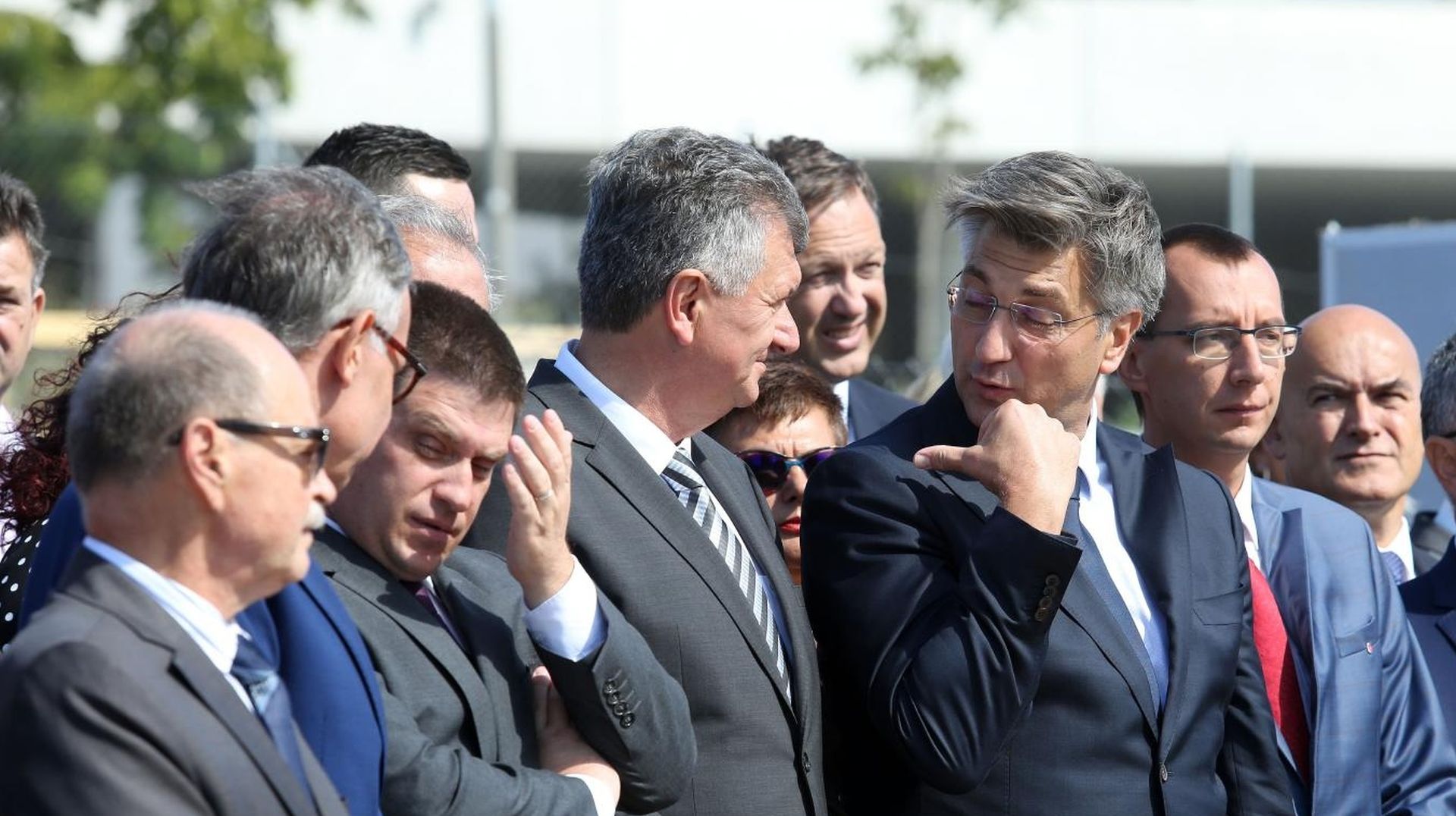 19.09.2019., Rijeka - Predsjednik Vlade RH Andreij Plenkovic i ravnatelj KBC-a Rijeka Davor Stimac polozili su kamen temeljac za novu bolnicu na lokalitetu Susak. Nazocili su ministri Oleg Butkovic, Gari Capelli i Milan Kujundzic.
Photo:Goran Kovacic/PIXSELL