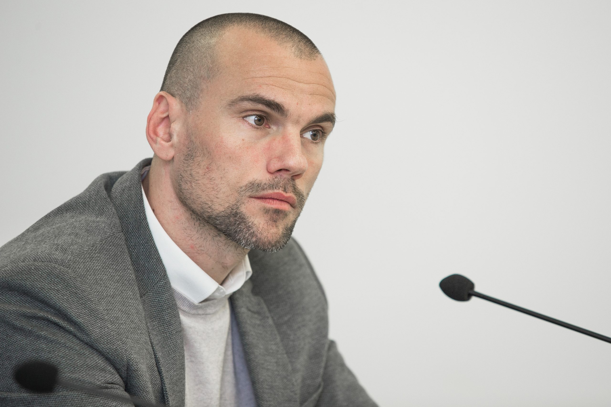 20.02.2019., Osijek - Konferencija za medije u prostorijama NK Osijek na kojoj su predstavljeni novi igraci. Marin Skender. 
Photo: Davor Javorovic/PIXSELL